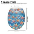 thumbnail image 6 of SEANATIVE Beach Starfish Toilet Lid Cover Soft Toilet Seat Lid Covers for Bathroom Elongated Round Oblong Toilet Seat Covers 17.3*13 Inches Toilet Lid Seat Protector Cover, 6 of 6
