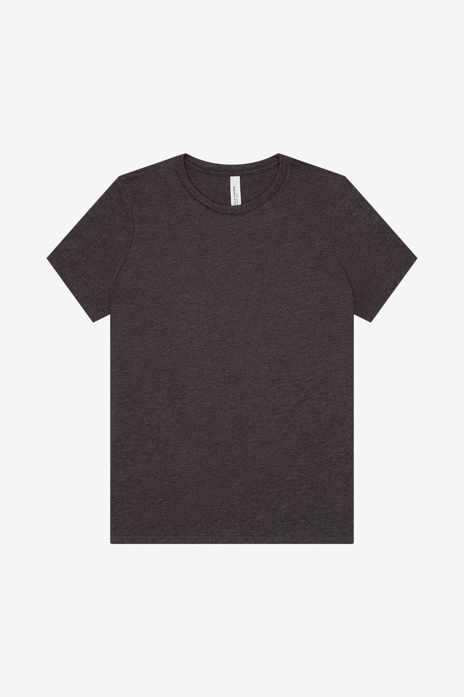 BELLA+CANVAS Women's Crew Neck Personalized T-Shirt, Create your own Designs, Dark Grey Heather, Extra Large