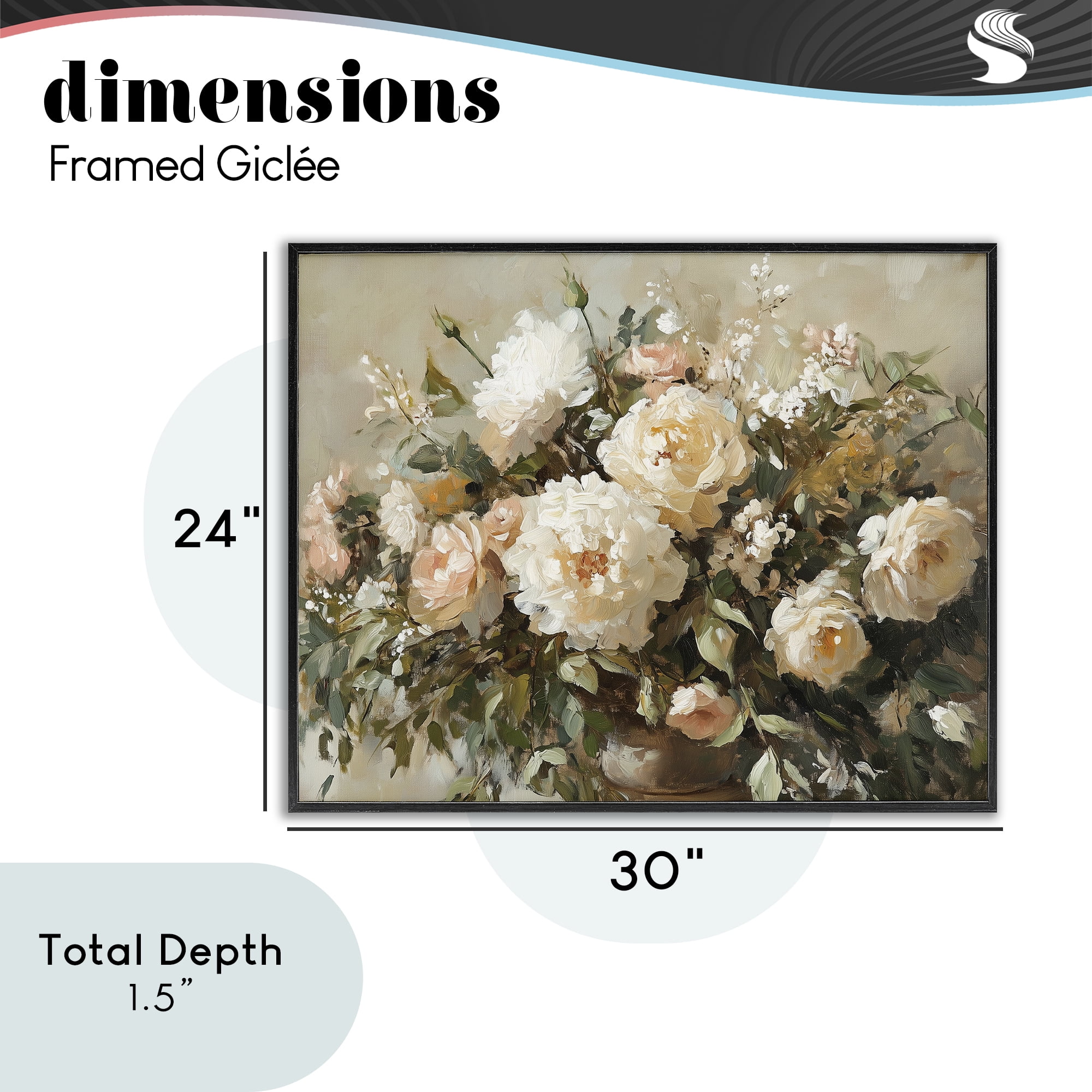 Stupell Industries Secret Garden Arrangement Black Framed Giclee Art, design by Heidi Kuntz