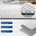 thumbnail image 5 of Yesurprise 10'x13' Modern Geometric Area Rugs Striped Area Rugss for Living Room – Machine Washable, Soft Non Slip, Non Shedding Carpet, Indoor Low Pile, Bedroom, Dining Room, Office, Gray, 5 of 8