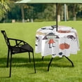 thumbnail image 7 of Coolnut 60" Halloween Pumpkin Outdoor Round Tablecloth, Waterproof Stain-Resistant Non-Slip Circular Tablecloth with Umbrella Hole and Zipper for Tabletop Backyard Party BBQ Decor, 7 of 7