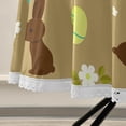 thumbnail image 5 of Coolnut 60" Easter Bunny Eggs Outdoor Round Tablecloth, Waterproof Stain-Resistant Non-Slip Circular Tablecloth with Umbrella Hole and Zipper for Tabletop Backyard Party BBQ Decor, 5 of 7