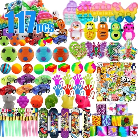 117 Pcs Party Favors For Kids, Treasure Box Toys For Classroom, Prizes Box Toys