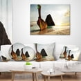 thumbnail image 3 of Designart Large Fishing Ship in andaman - Seashore Throw Pillow - 16x16, 3 of 4