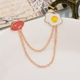 thumbnail image 4 of Maoww Cartoon Pattern Brooch Cute Star Cloud Chain Collar Pin Clip Badge Clothes Accessories Type 1, 4 of 7