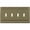 Brushed Brass, variant on Amerelle 94RRRN Continental Wallplate, 3 Rocker, Cast Metal, Satin Nickel, 1-Pack