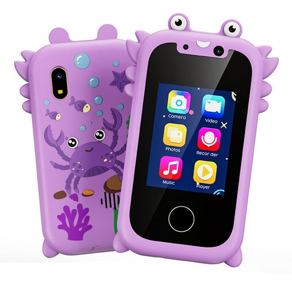 Purple Childrens Learning Phone With Dual Cameras And 512Mb Storage Educational Device For Kids 3+ Travel Toy Unicorn Feature