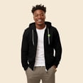 thumbnail image 3 of Dalix Alien Embroidered Zip Hoodie Fleece Long Sleeve Pocket Warm Soft Mens in Black L Large, 3 of 5