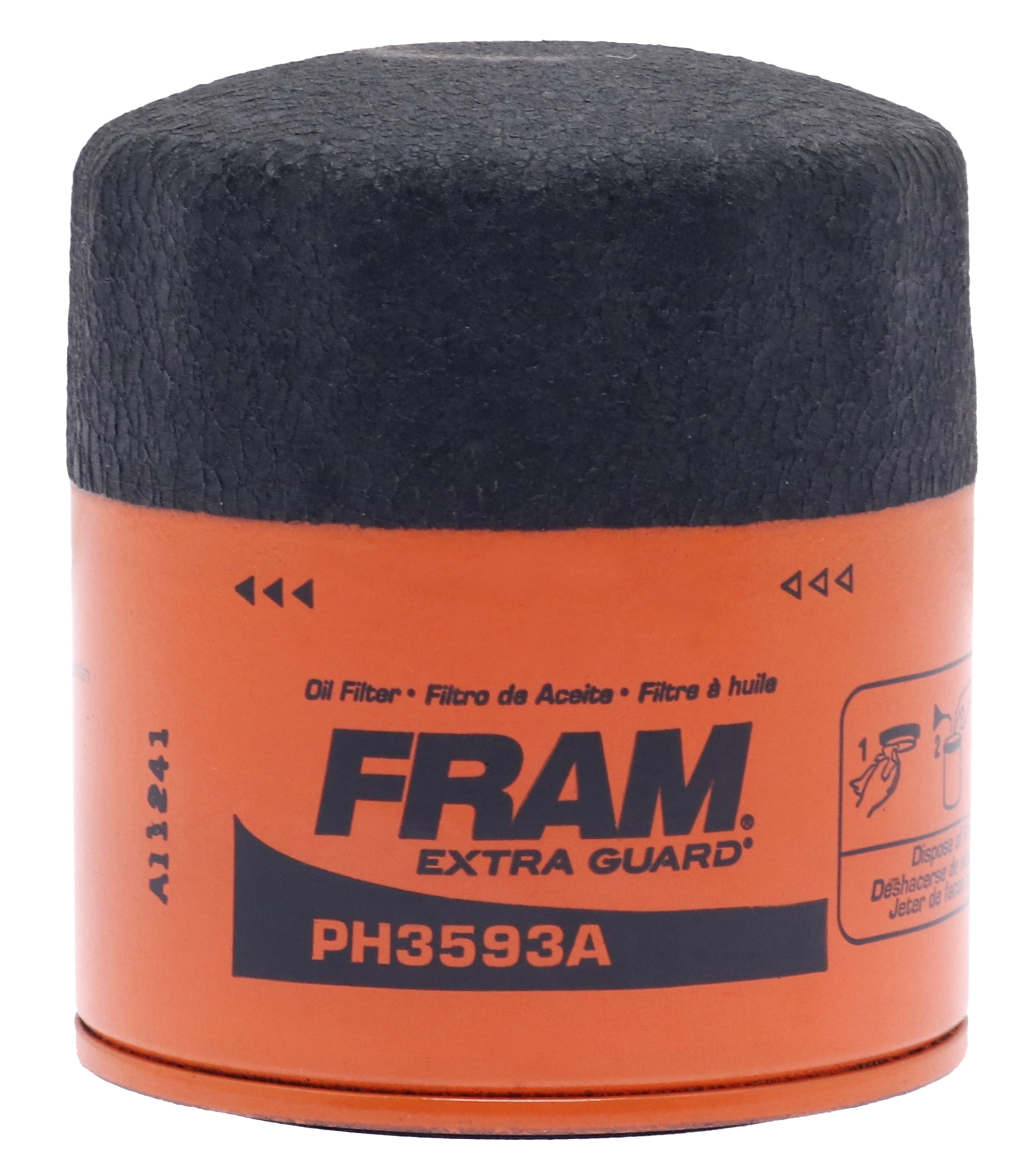 FRAM Extra Guard Oil Filter, PH3593A Fits select: 1984-2002 HONDA ACCORD, 1988-2000 HONDA CIVIC