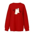 thumbnail image 5 of Fjofpr Sweatshirts for Women Graphic Halloween Sweatshirt for Women 2024 Women Classic Halloween Print Oversized Crewneck Long Sleeve Loose Pullover Sweatshirt Tops, 5 of 5