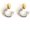 Dot Hoop, variant on Mixed Metal Earrings for Women Two Tone Earrings Gold and Silver Hoop, Stainless Steel, Style H8977