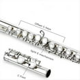 thumbnail image 2 of 16 Agujeros Abiertos Cerrados Llave C Flauta Transversal Profesional Instrumento Musical de Concierto con Caja Paño de Limpieza Guantes de, 2 of 5