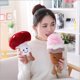thumbnail image 4 of Lindo hongo de peluche Kawaii sonrisa muñeca hongo peluche animales de peluche almohada regalos para niños rojo JM, 4 of 5