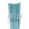 Dress My Cupcake 25-Pack Vintage Paper Straws, Aqua Chevron
