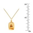 thumbnail image 5 of Precious Stars 14K Yellow Solid Gold and Enamel Sacred Heart of Jesus Religious Pendant with 16" Chain Necklace, 5 of 7