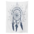 thumbnail image 3 of Ambesonne Inspirational Tablecloth Rectangular Table Cover, Dream Theme Wording, 60"x90", White Blue, 3 of 4