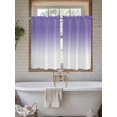 thumbnail image 7 of Kitchen Curtains 54 Inches length, Purple White Ombre Window Treatment Curtain Drapes, Purple Gradient Color Modern Abstract Art Thermal Insulated Drapes for Basement Hotel RV, 42"x54", 2 Panels, 7 of 7