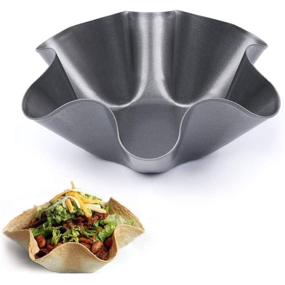 Spring Park 1 - Cup Non-stick Thicken Carbon Steel Tortilla Bowl Molds, 6 Diameter Cups
