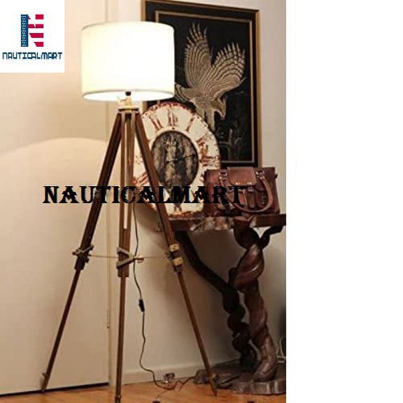 Vintage Classic Tripod Floor Lamp Nautical Floor Lamp Home Decor lamp (Lamp Shade is Not Included)