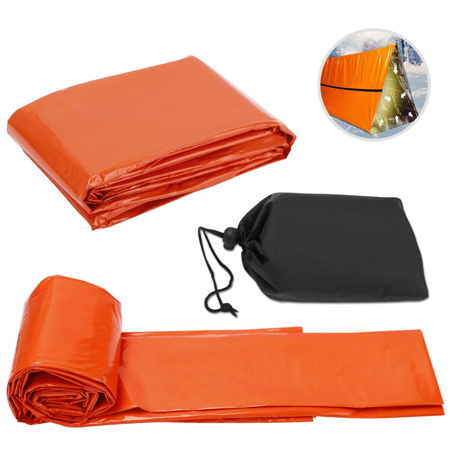 SAYFUT 2Pack Emergency Sleeping Bag Thermal Waterproof Outdoor Survival Camping Hiking