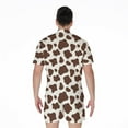 thumbnail image 2 of Brown And White Cow Short Sleeve Men'S Rompers, Farmer Gifts Casual Summer Jumpsuits Outfit, 2 of 4