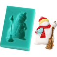 thumbnail image 1 of Moldes de Material de silicona con temática navideña para Mousse de silicona, molde de Chocolate, accesorios para hornear, moldes de Fondant navideños para hornear pasteles, 1 of 5