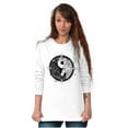 thumbnail image 5 of Floral Yin Yang Symbolic Spiritual Women's Long Sleeve T Shirt Brisco Brands S, 5 of 6