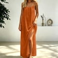 thumbnail image 7 of Wsysadlol Under $20 Womens Dresses Women Summer Boho Maxi Dress Sleeveless Gradient Color Spaghetti Strap Backless Flowy Beach Dress Casual Loose Cover Up Dress, 7 of 7
