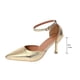 thumbnail image 4 of Correas de Tacón para Tacones Altos de Moda Y Versátil de las Mujeres de Tamaño Mayor Correa de Hebilla Zapatos de Dedo Cerrado Estilo Primavera / Verano Zapatos de Tacones Altos Modernos Y Cómodos Z, 4 of 9