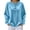 Sky Blue, variant on Velvet Tops for Women 2026 Long Sleeve Shirts Casual Loose Fit Velour Pullover Tee Shirts Soft Comfy Warm Lightweight Basic Tops by Yigetop Navy L