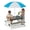 Picnic Table-Grey & White+1, variant on Natural Cedar Kids Adirondack Chair Indoor Outdoor Patio Lounge Chair