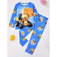 thumbnail image 3 of ATAIKU 3-8Y Toddler and Little Boy Pajamas Set Kids Long Sleeve Tee and Pants Wheel Loader Sleepwear Boys 2-Piece Jammies, 3 of 12