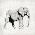 thumbnail image 2 of OnRei 20x20 White Modern Wood Framed Museum Art Print Titled - Elephant, 2 of 4