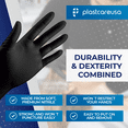 thumbnail image 4 of 1000 (10 Boxes of 100) Plastcare USA Black Swat Nitrile Disposable Gloves Latex & Powder Free (Large), 4 of 7