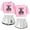 Pink, white, variant on James Arthur Summer street retro casual women's short sleeved shorts set