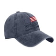 thumbnail image 4 of USA Hat for Men 250th Anniversary Distressed Cap 1776-2026 4th of July American Flag Cap Adjustable Unisex Patriotic Gift for Patriots,Navy, 4 of 5
