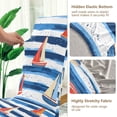 thumbnail image 5 of Yayeee 2 Pack Dining Chair Covers Stretch Parson Chairs Slipcovers Seat Protector, Blue Sailboats, 5 of 6