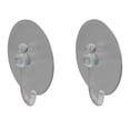 thumbnail image 4 of Northlight Pack of 2 Clear Suction Cups with Hooks 3", 4 of 4