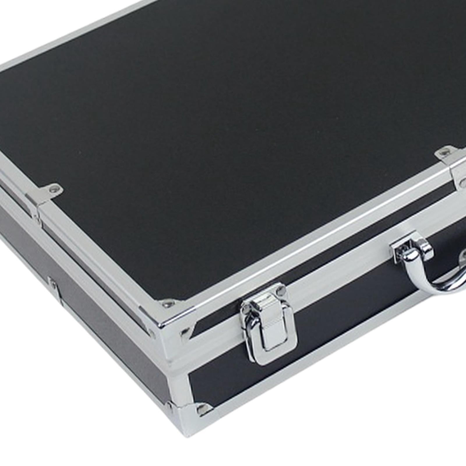 MAGIDEAL Aluminum Alloy Tool Box Carry Case Briefcase with Handle Multipurpose Sturdy Organizer Carrying Suitcase for Warehouse Travel Black
