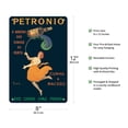 thumbnail image 2 of Petronio Wine - Light as a Pen (Leve Como Uma Penna) - Vintage Advertising Poster by Leonetto Cappiello c.1911 - 8 x 12 inch Vintage Metal Tin Sign, 2 of 4