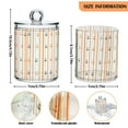 thumbnail image 5 of Yayeee 2 Pack Qtip Holder Bathroom Cotton Swab Canister with Lid Clear Dispenser Set, Beige Nautical Pattern, 5 of 6