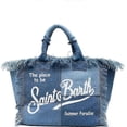 thumbnail image 1 of Large Capacity Beach Bag BARTH with Handmade Tassel, Fashion Printed Denim Tote Bag, 1 of 5