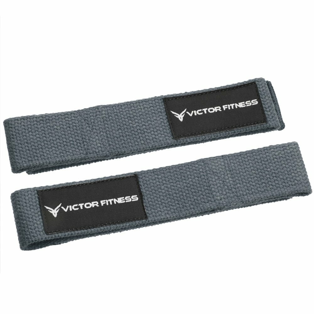 Victor Fitness 100% Top-Grain Leather Heavy-Duty Weightlifting Belt + 24" Unpadded Weightlifting Wrist Straps