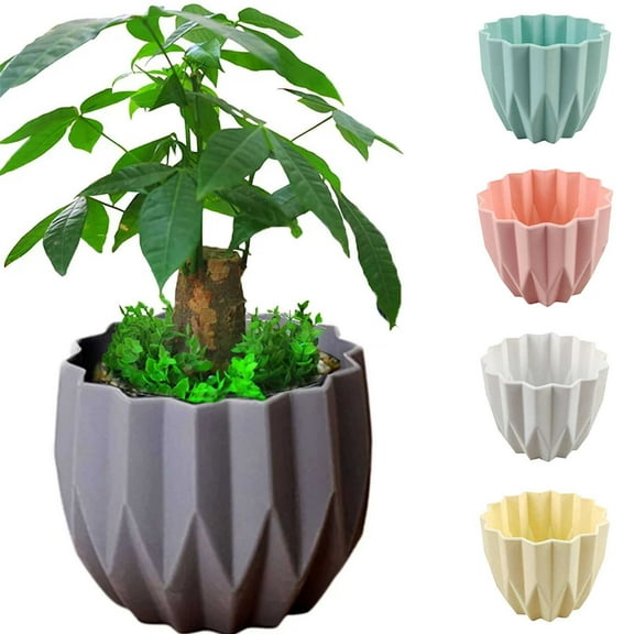Plant Pots 3.5 Inch Plant for Small House Plants Simple Geometric Design Tabletop Small Plastic Pot Planting Pot Garden Outdoor Flower Pots Home Office Modern Decor Walmart Clearance