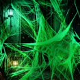 thumbnail image 5 of Zoxiy Glow in The Dark Halloween Spider Web Decorations, Stretchable Fluorescent Luminous Cotton Cobweb, Flexible DIY Halloween Decor MaterialFestive Cobweb for Party Scene Display Holiday Layout, 5 of 6