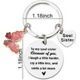 thumbnail image 2 of Soul Sister Keychain Gifts for Best Friend Birthday Gifts for Women Friendship Gift for Girls I Love You Sister Gifts for Her BFF Gifts for Friends Female Christmas Gifts for Unbiological Sister Gift, 2 of 6