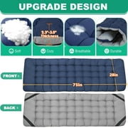 Slsy XL Folding Camping Cots with 3.3 inch 2 Sided Mattress, 75* 28 Sleeping Cot Guest Bed,Folding Bed Cot with Carry Bag