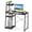 Black, variant on Costway Home Office Desk with Bookshelf Host Stand Metal Frame Study Writing Desk