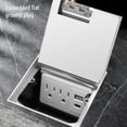 thumbnail image 4 of Recessed Outlet, Desk Socket Box Kit Flush Installation  for Kitchen Living Room for Carpet Tile Marble, 4 of 7