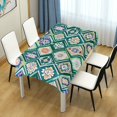 thumbnail image 4 of Yayeee Tablecloths 60" x 60" Rectangle Wrinkle Resistant Party Table Cover, Green Geometric Flowers, 4 of 8